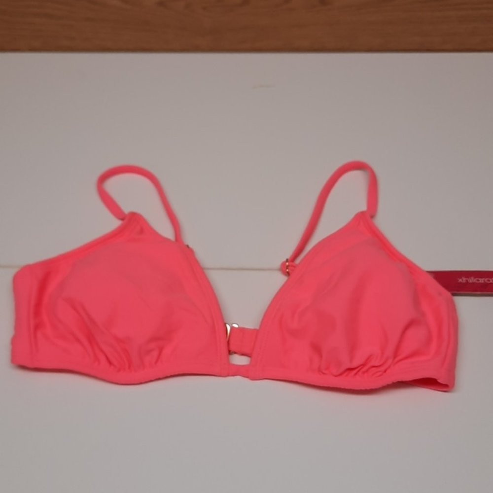 Xhilaration, Size XL, triangle swim top, hot pink,adjustable straps and backband